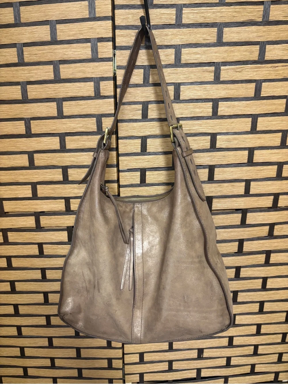HOBO brand brown shoulder bag and wallet
